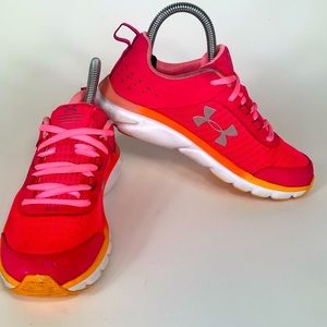 Under Armour Girls Assert 8 3022100-600 Pink Running Shoes Sneakers Size 3.5Y